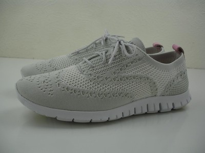 Cole Haan Women's 10 B M Zerogrand ST Ox Shoes Oxford Oyster Mushroom White Knit