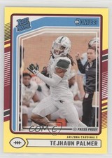 2024 Panini Donruss Rated Rookie Yellow Press Proof Tejhaun Palmer #384 1gj7