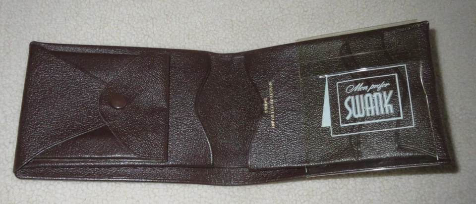 Swank Classic Men's Brown Leather Goatskin Billfold Bifold Wallet New in Box! - Image 2 of 3