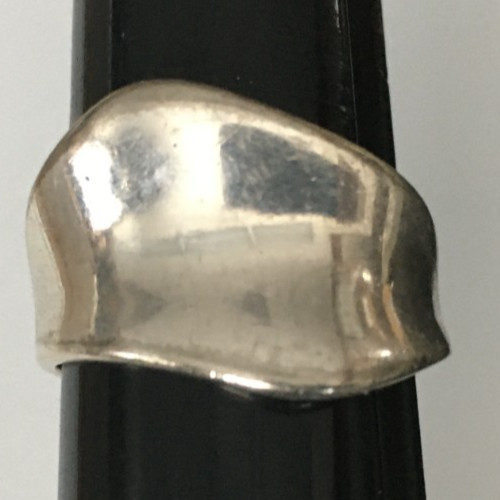 Vintage Ring MARKED NF 925 STERLING SILVER Size 10 Modernist Band Jewelry lot y