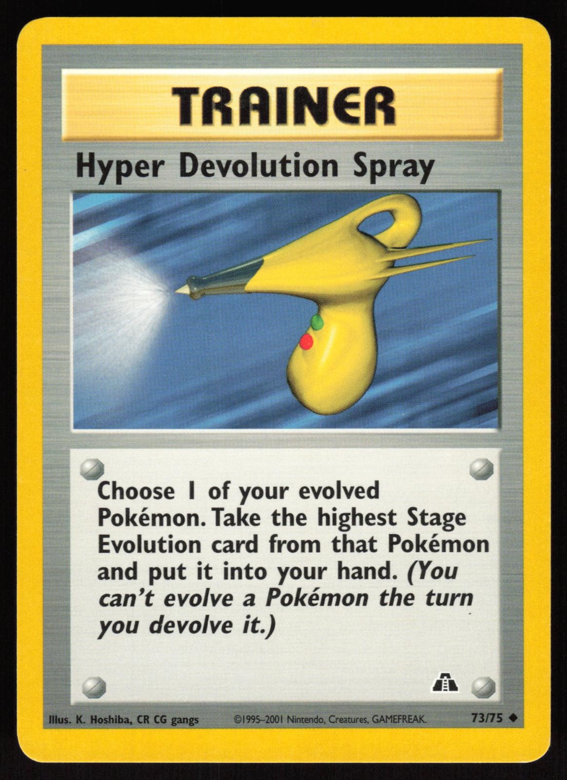 POKEMON HYPER DEVOLUTION SPRAY NEO DISCOVERY 73/75 UNLIMITED UNCOMMON HP