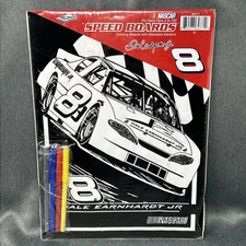 2005 Dale Earnhardt Jr #8 Nascar Felted Coloring Board & Markers SEALED 11X15"