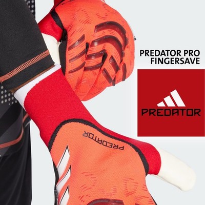 NP 150  Adidas Predator Pro Fingersave Profi Turnier Torwarthandschuhe Gr.7 rot