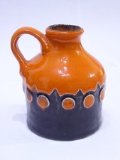 Jasba 1701-09 Jug - West German Vase Orange - Fat Lava Germany Pottery Vintage