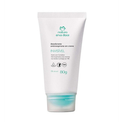 Natura Erva Doce Invisible Cream Antiperspirant Deodorant 80g Alcohol-Free