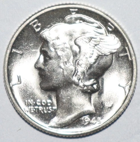 1945 Mercury Dime CHOICE BRILLIANT UNCIRCULATED (C247)