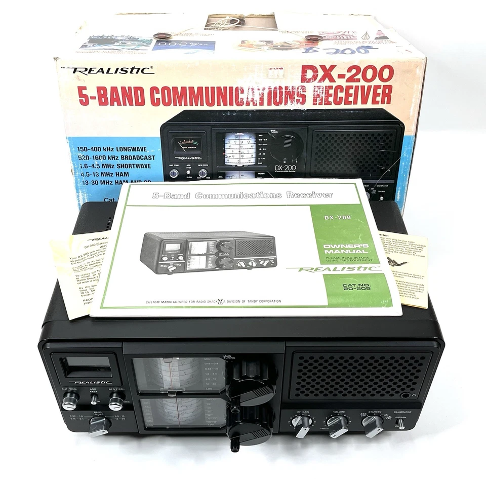 Receptor de comunicación de onda corta de 5 bandas radio DX-200 realista como nuevo en caja Foto 3 de 4
