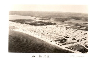 Vintage Postcard Sept Iles P Q Canada Aerial View Harbor Town