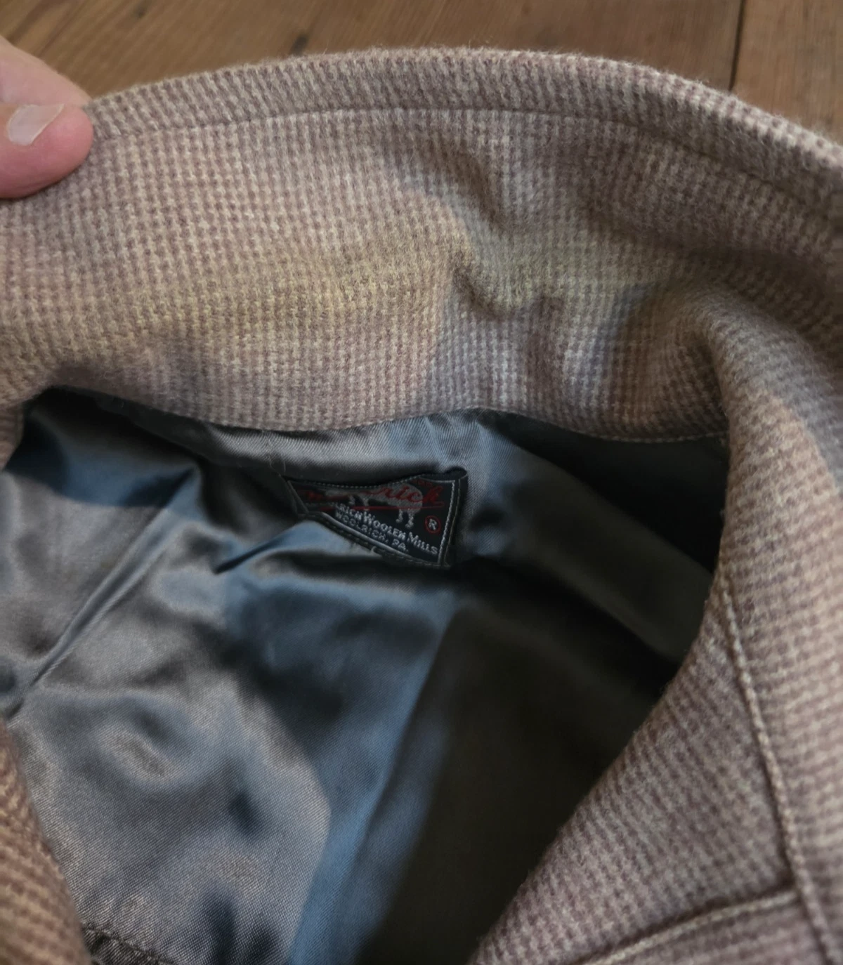 VINTAGE 50s Woolrich Mackinaw Cruiser Shacket Jacket Herringbone Wool USA Mens M - product detail image 2