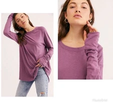 We The Free Long Sleeved Arden Tee In Plum Blossom Size S NWOT SOLD OUT!