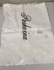New Pashmina White Shawl Wrap Scarf