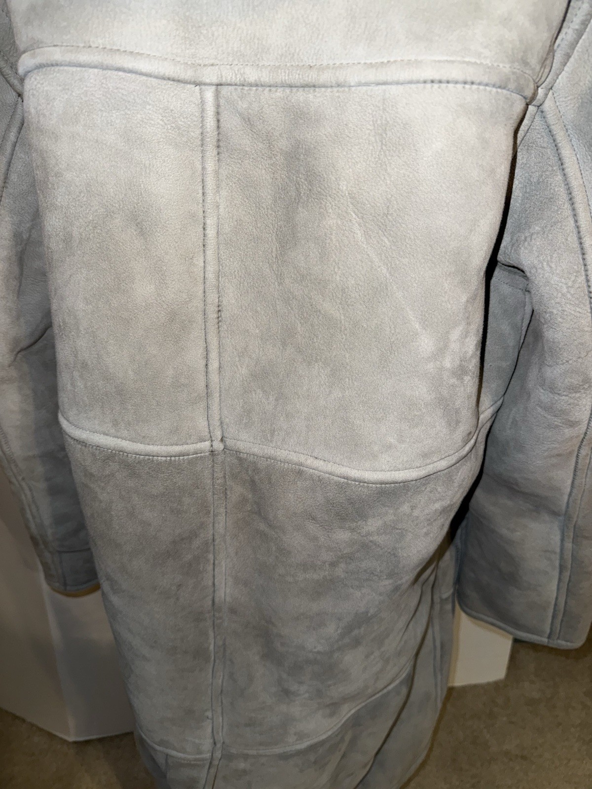 POLO by RALPH LAUREN Grey Shearling Hooded Duffel Coat SIZE MEDIUM EUC image 6