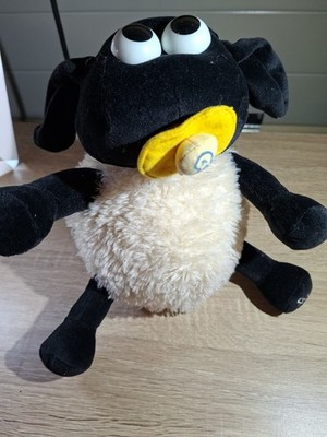 Vintage weinendes Baby Timmy Shaun das Schaf Aardman weiches Plüschtier 