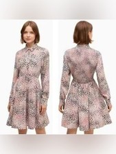 Kate Spade Women’s Taupe Soirée Midi Shirt Dress Size 12 Preppy Boho Teacher