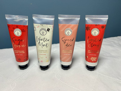 Peppermint & Pine Hand Cream FOUR 1oz Tubes Sugar Cookie Winter