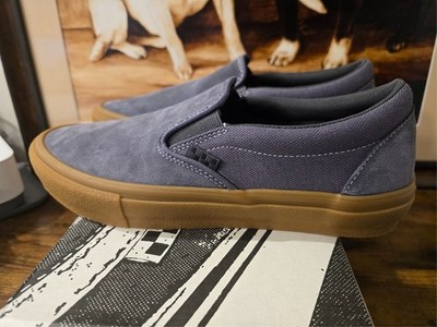 Vans Classic Slip-On Shoes Skateboarding Navy Gum VN000EG5NGM Men's Sz 10.5 NEW