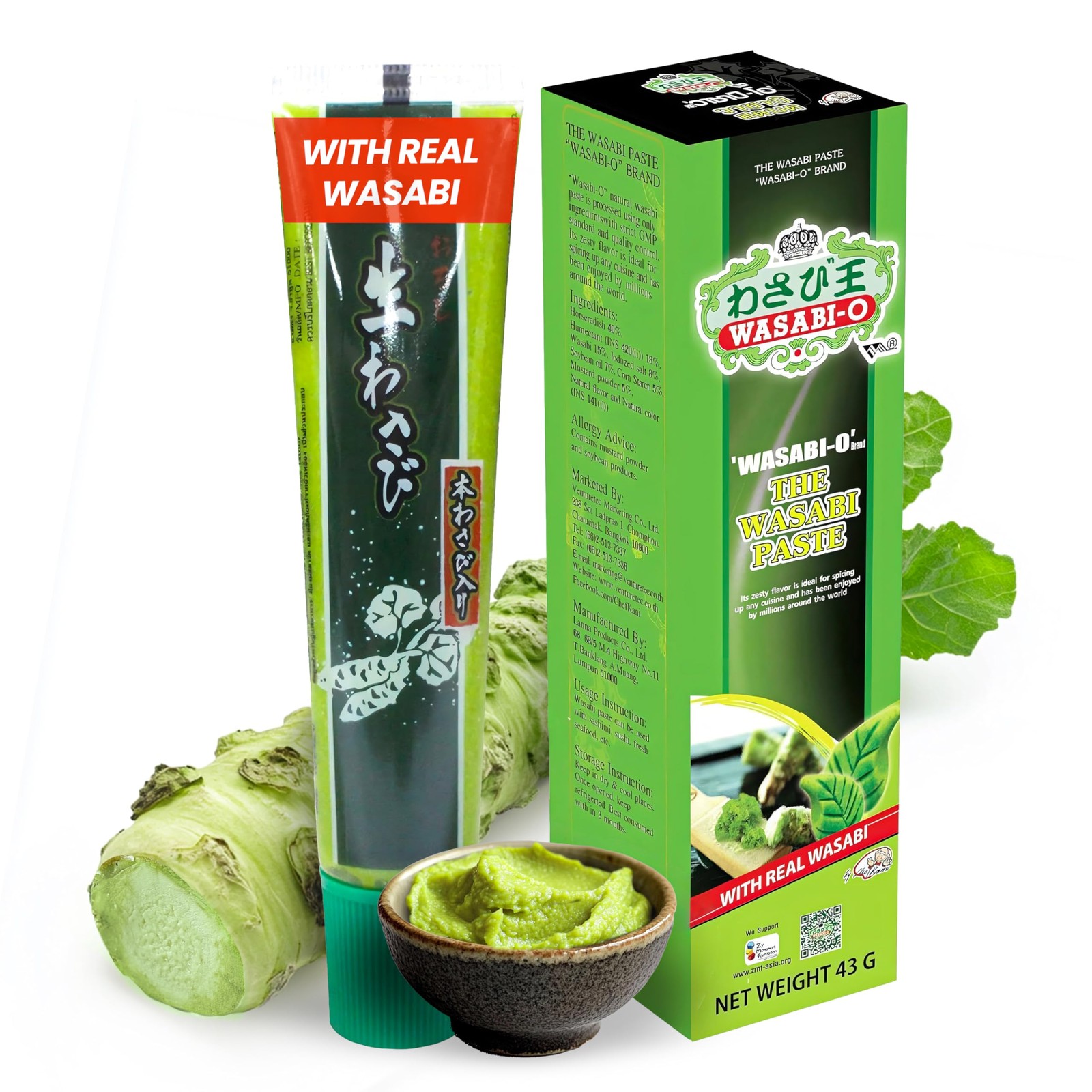 Wasabi-O Real Wasabi Paste - Authentic Japanese Fresh Wasabi