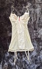 NWT NEW ASOS BOUDOIR Girdle Slip Garter Belt Lingerie Mesh White Nude S/M *READ* — photo 1