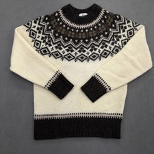 Vintage Woolrich Sweater Mens L Multicolor Fair Isle Nordic 100 Wool Pullover