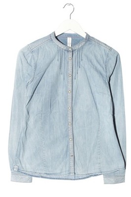CAMPUS Hemd-Bluse Damen Bluse Gr. DE 36 himmelblau Casual-Look