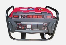 Petrol Generator 3000W Electric Key/Pull Start 6.5HP / 7HP UK Plug 4 Stoke