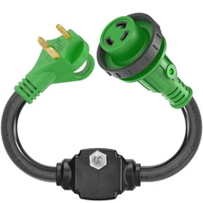 RVGUARD Overload Protector 30 Amp RV Circuit Breaker with 30M/30F Locking 