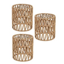 3 Pack Rattan Lamp Shade Small Boho Shades - Pendant Sconce Shade Ceiling Fan...