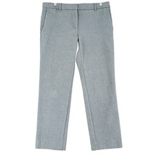 Ann Taylor Gray Textured Straight Leg Career Pants Womens Size 6