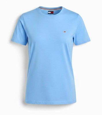 Tommy Jeans Damen T Shirt blau TJW Soft Jersey Tee Shirt DW06901 blue crush