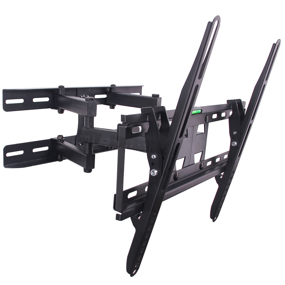 Full Motion TV Wall Mount Bracket Dual Arm Tilt Swivel 23&ndash;55" VESA Up to 400x400
