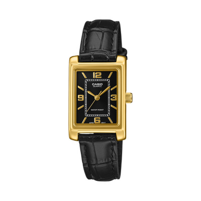 Vintage CASIO LTP-1234PGL-1AEF Black Gold Watch