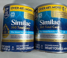 Similac 360 Total Care Infant Formula Powder 30.8oz EXP 2027 Pack Of 2 Cans