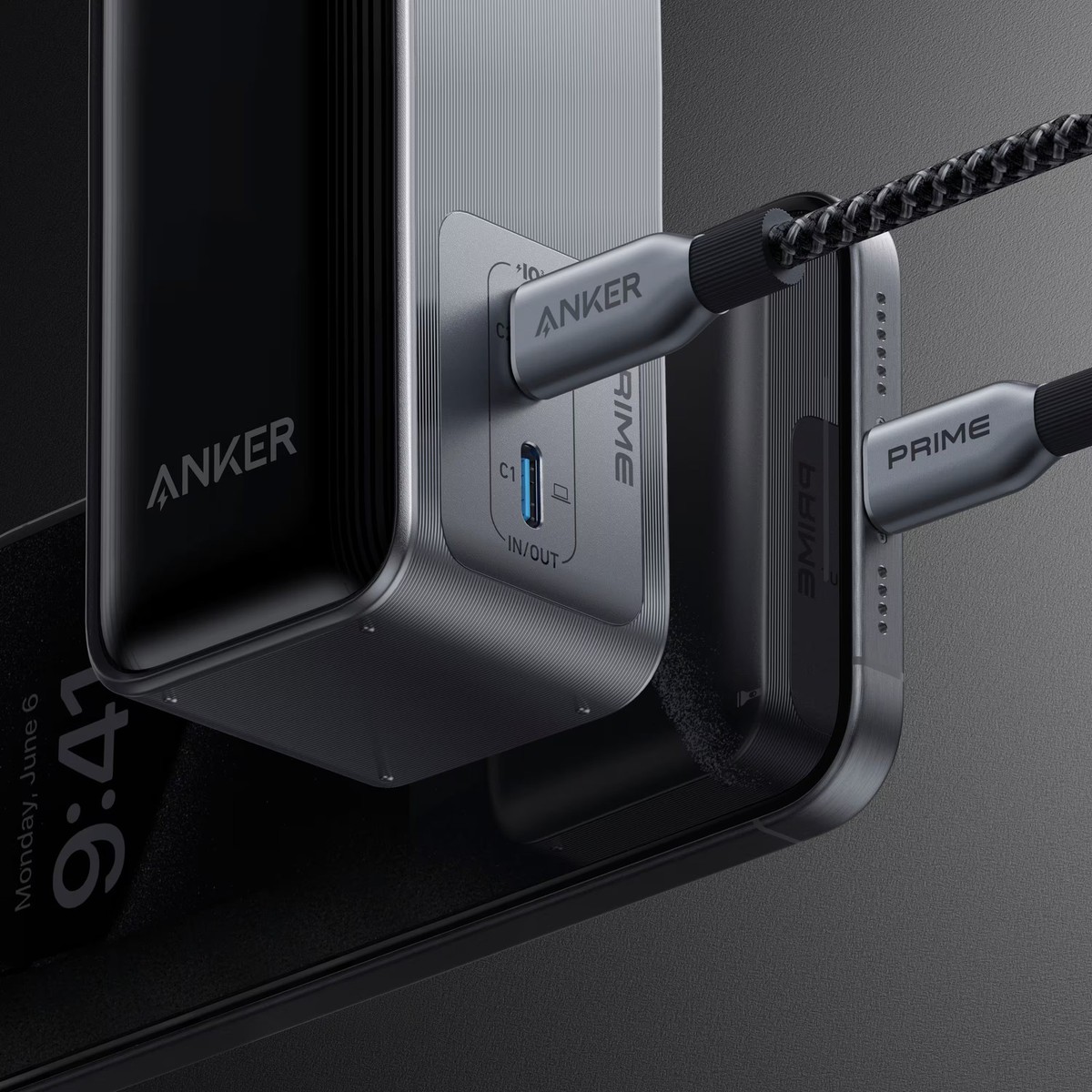 中古美品　Anker Prime Power Bank (Fusion) Anker Prime Power Bank (9.6K, 65W, Fusion) - Anker US