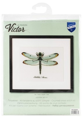 Vervaco Counted Cross Stitch Kit LMV Dragonfly 10.8'' x 7.6''
