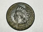 1870 Indian Head Penny Dark Green Dirty Color #1  Tough Date