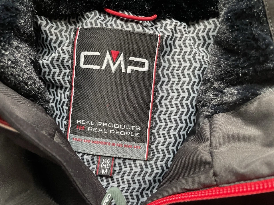 Ski-Jacke Damen CMP Clima Protect Gr. M (D40) Schwarz Grau mit Kapuze #MART - Bild 2 von 4