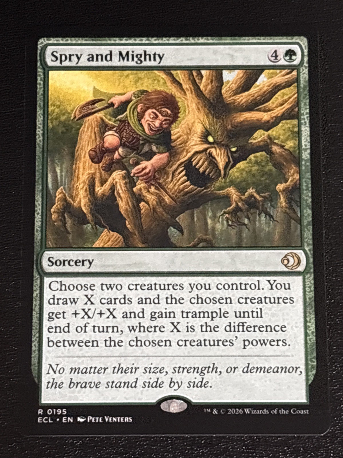 MTG Lorwyn Eclipsed Spry and Mighty 0195 NM Rare