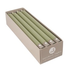 Northern Lights Candles 12" 12pk Tapers Sage Green 72761