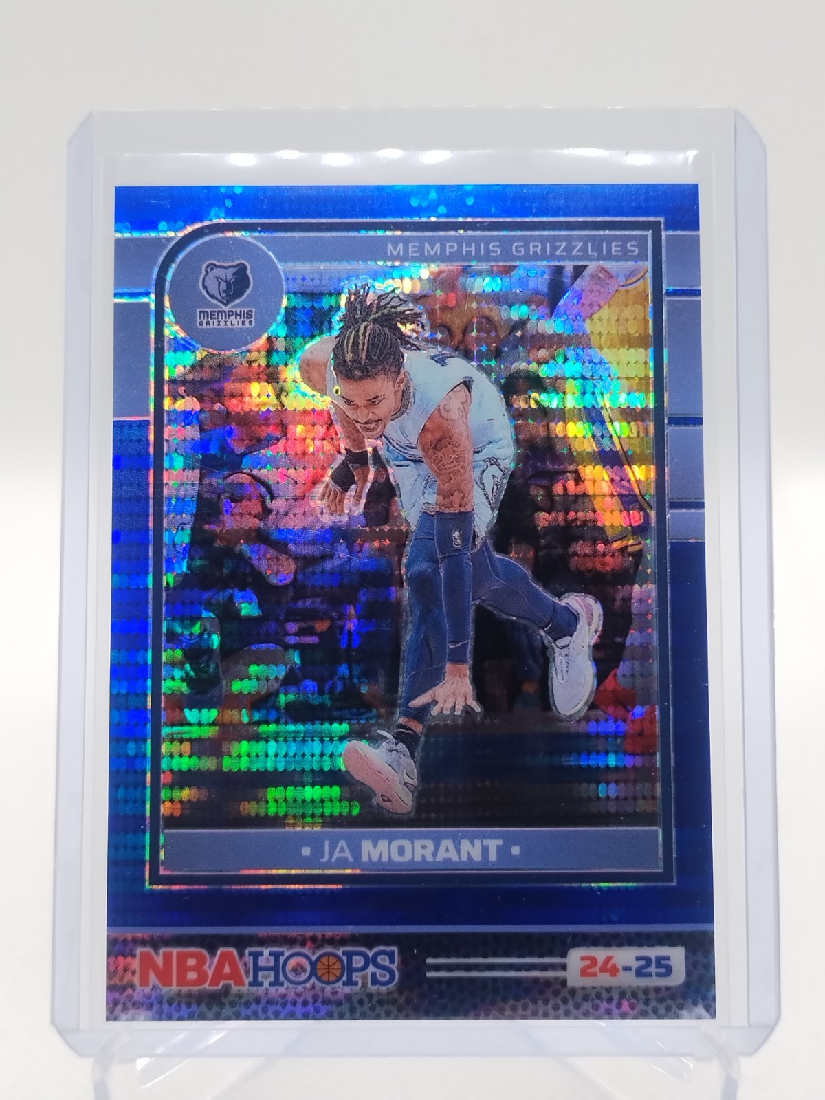 2024-25 Panini Nba Hoops - Ja Morant #d/99 Premium Blue Pulsar Prizm 