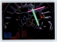 DARTH VADER LUKE SKYWALKER 2018 Star Wars Galaxy The Final Duel Blue #74 C2