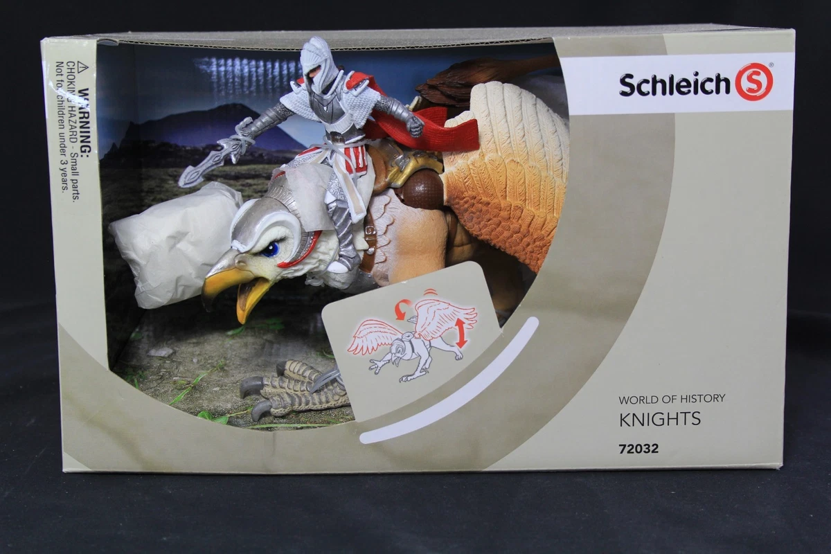 箱なし schleich ワールド・オブ・ナイト グリフィン・ライダー Schleich Complete Gryphon Knight on Armor White Horse with Shied
