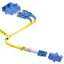 1 Ft Fiber Optic Adapter Cable LC To SC Singlemode 9/125 Duplex Hybrid