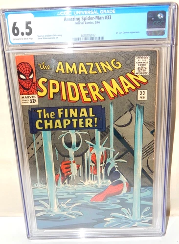 Amazing Spider-Man #33 CGC 6.5 1966 Marvel Comics Dr Curt Connors Stan Lee Ditko