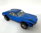 REDLINE 1969 Hot Wheels CUSTOM AMX Mainline BLUE with White Interior NICE!