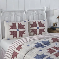 Standard Sham Celebration Fabric Farmhouse 21x27 Patch Bedding Decor VHC Brands