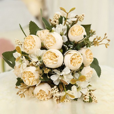 Stoff Rose Rose Bürodekoration Rose Gefälschte Blume Simuliertes Strauß