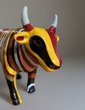 Spardose Keramik, handbemalt, Spartopf Kuh geringelt