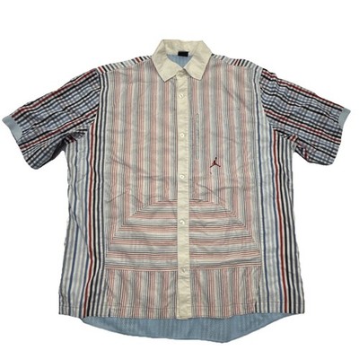 air jordan dress shirt Nike Jordan Air Jordan Button Down Shirt Mens 2XL Striped Short Sleeve RN#  56323
