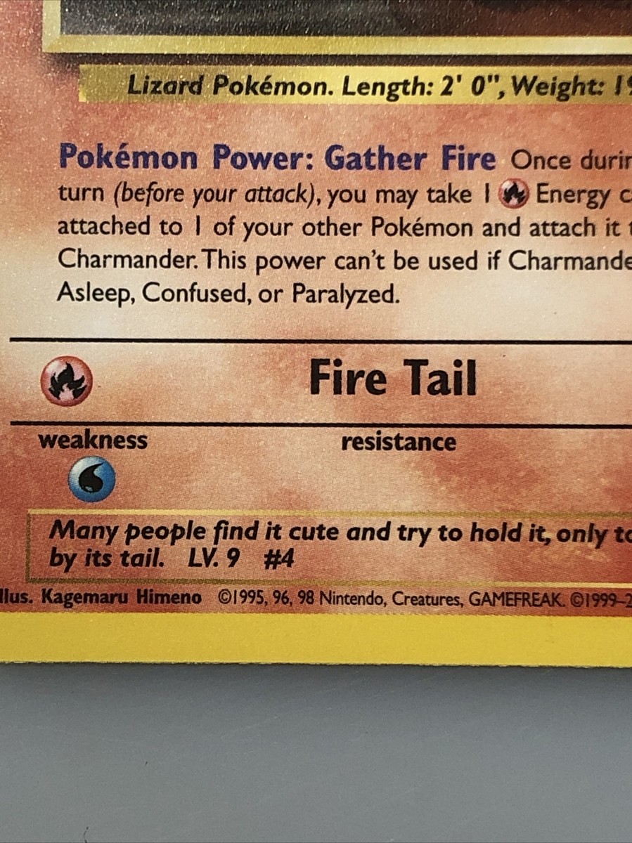 1995 Pokemon Charmander 50/82 Team Rocket