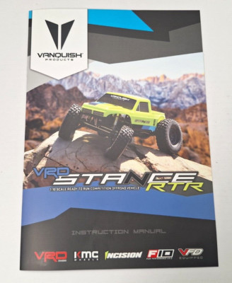 Vanquish Products VRD Stance RTR Portal Axle Comp Rock Crawler owners manual